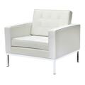 Aron Living Lounge Chair Leather - White AL10029